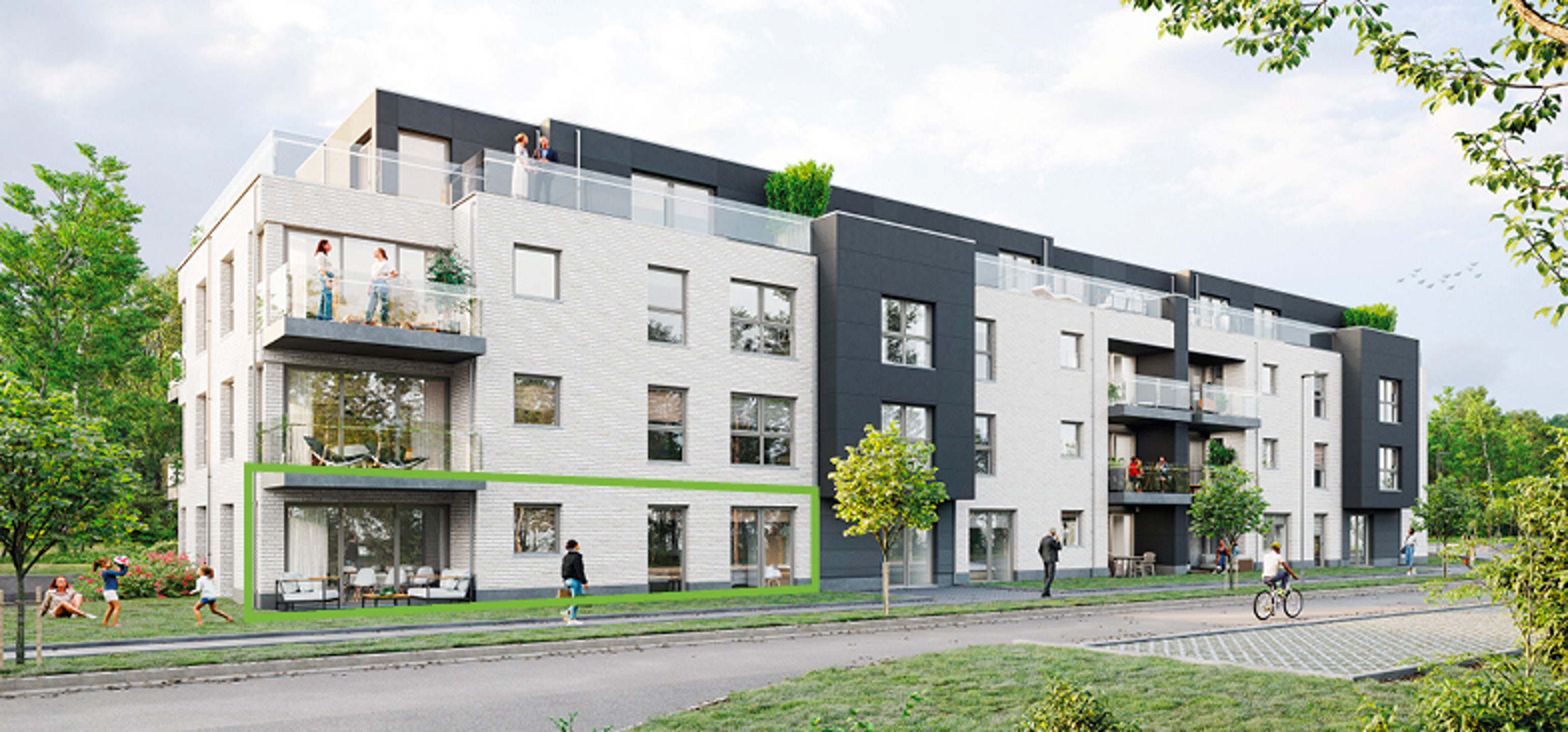 Appartement de standing avec terrasse et jardin